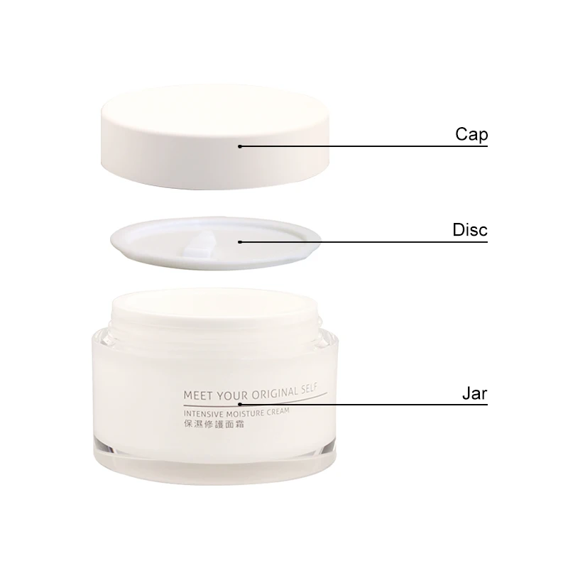 China cosmetic container manufacturer, empty plastic cream jar for cosmetic