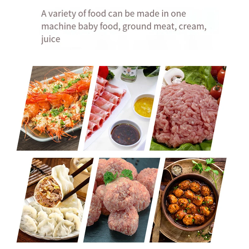 Factory wholesale stainless steel household blade meat grinder electric cooking machine kitchen garlic filling machine