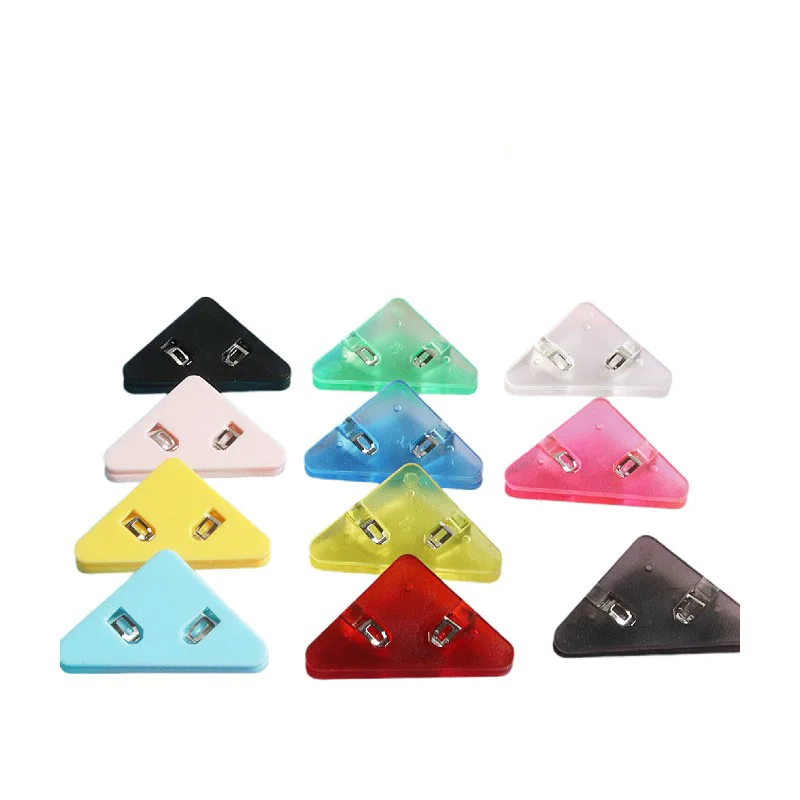 Creative plastic triangle clip book test paper  food sealing  sewing corner clip bill data clip
