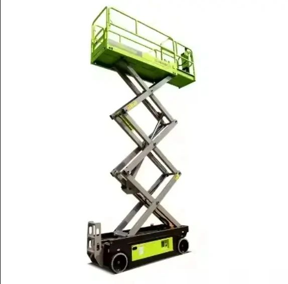 China Famous 7.8-15.7m  ZS1212AC /ZS1414AC Electric Mobile Hydraulic Scissor Lifts High efficiency with good price for sale