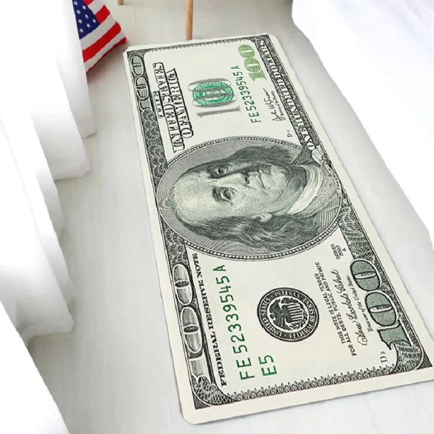(Chakme) Rug Money 100 Dollars Faux Cashmere Mat Manufacture Custom Money Rugs
