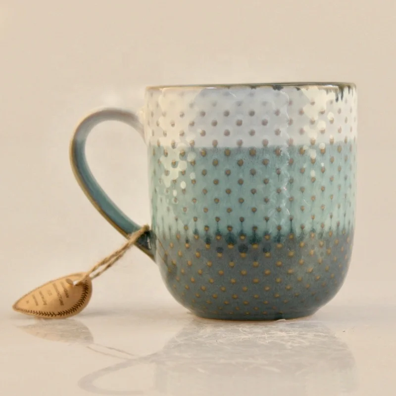 2020 Popular top grade ceramic stoneware reactive glazed colorful coffee mug ceramic milk cup