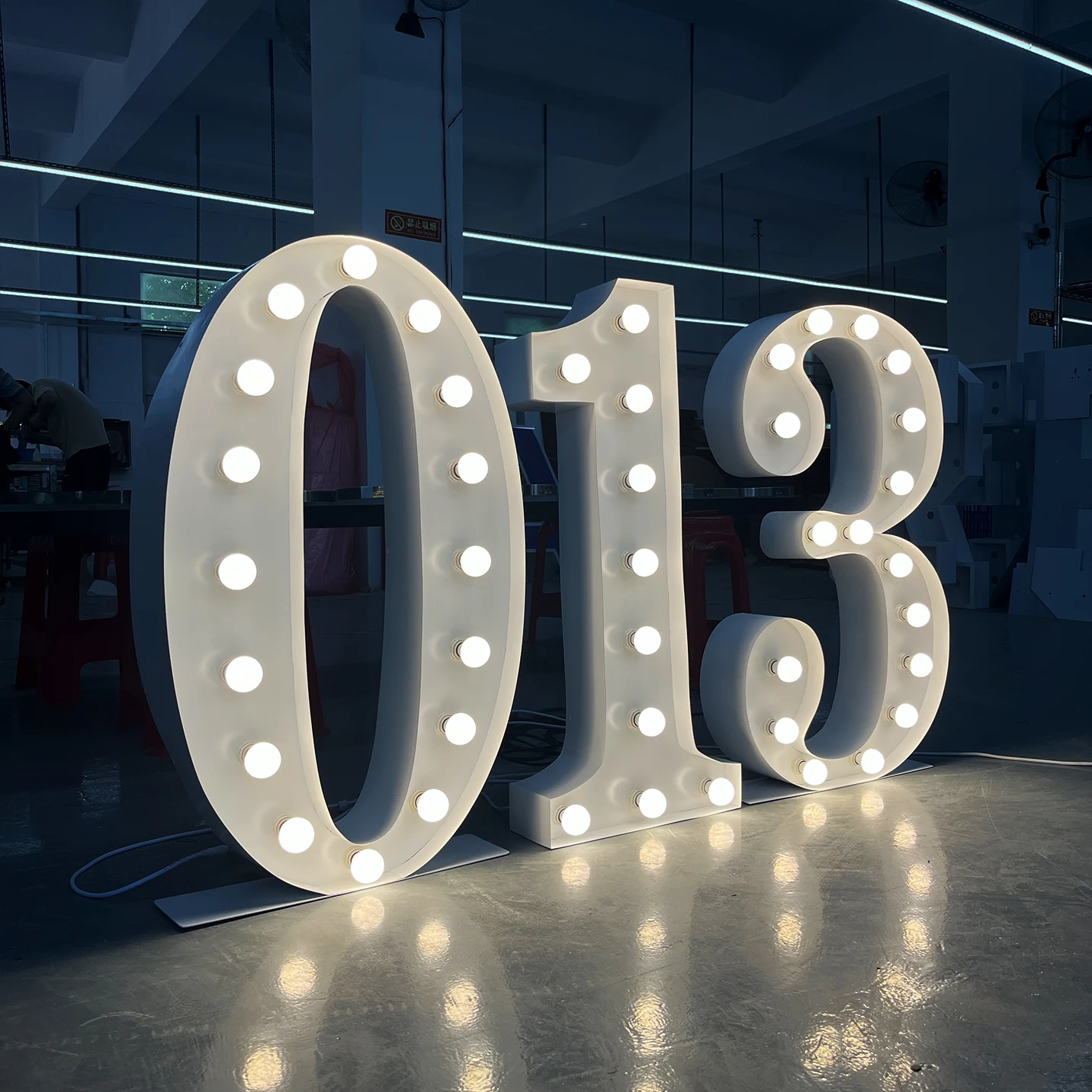 Warm White Large Big 0-9 Marquee Number Outdoor For Sign Light Up Marquee Letters Numbers