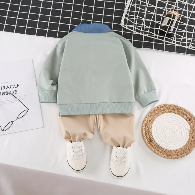 
GLM8683 Children 2021 Spring Kids Clothes Baby Boys Outfits Set T-shirt + Pants Clothing Toddler Boy Boutique Outfits 