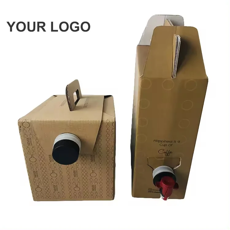 Custom Corrugated To Go Container disposable paper coffee box dispenser with Handle and Lids for Hot Cold Bulk Beverage Catering