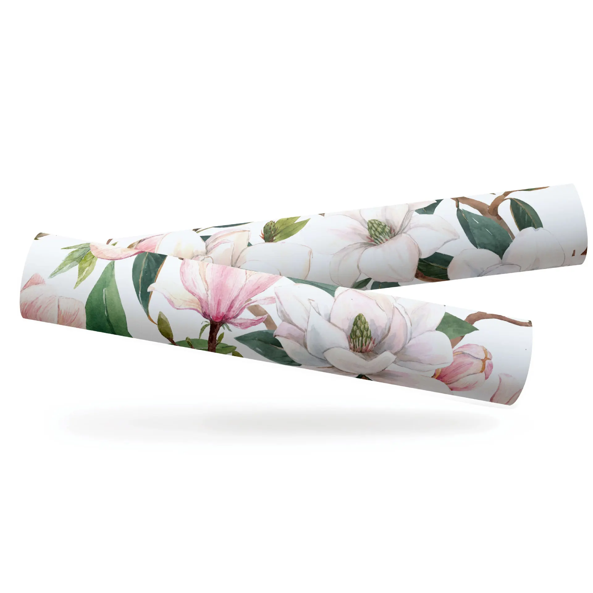 Hand painted white magnolia flower removable  watercolor floral decoration self adhesive wallpaper livingroom wall bedroom