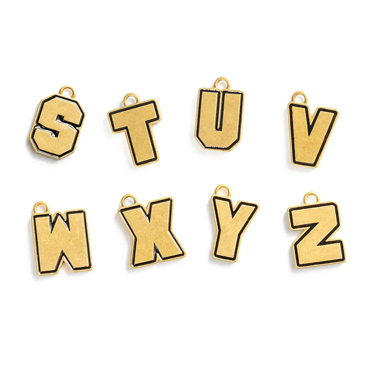 animal keychain paint keychain lettering with letter d metal keychain