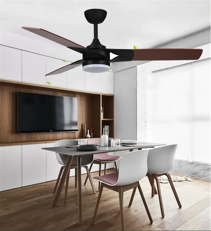 
Matte Black With Modern New Design Led Ceiling Fan Light 