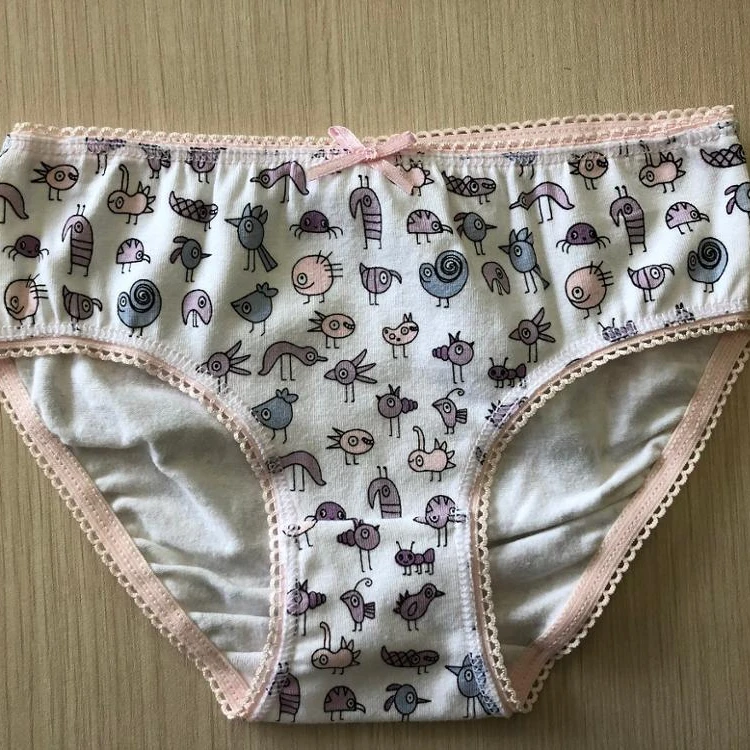 Puberty Girl Cute Cartoon Underwear Teenage Briefs Comfortable Panties