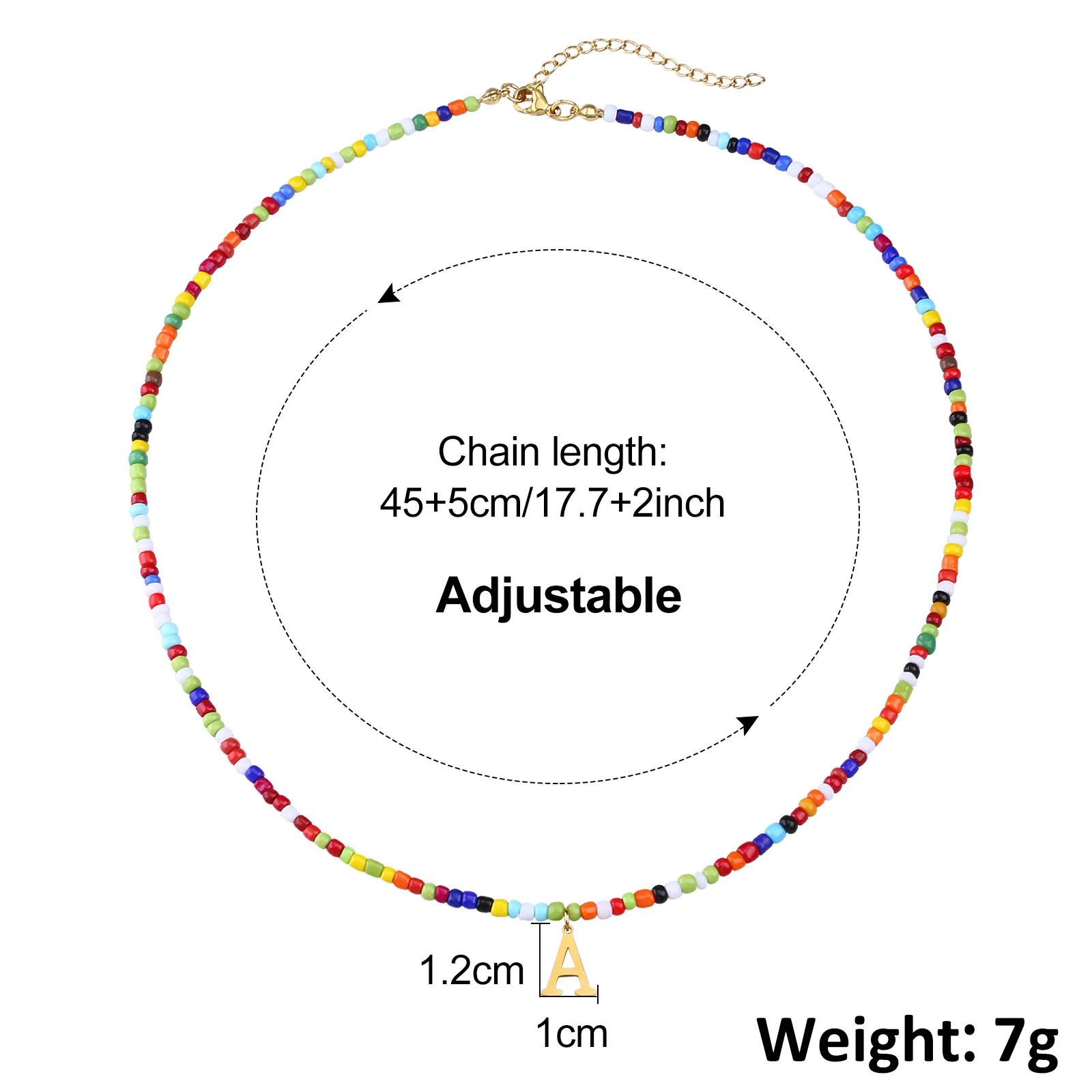 Stainless Steel Dainty Gold Necklace For Women  Custom Name 26 Letter Pendant Initial Choker Necklace