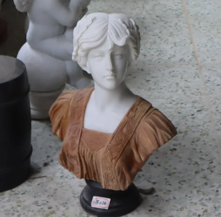 Antique Woman Marble Bust Sculpture Statue for Home Decoration