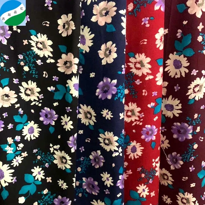 
Beautiful design shaoxing textile woven rayon print fabric stock lot for garment 