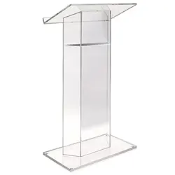 Yageli China factory Custom Made Acrylic Lucite Plastic Church Lectern Podium For Meeting Room