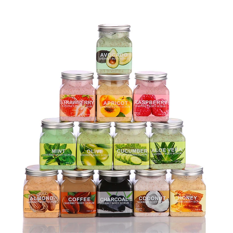 Wokali Чистый натуральный экстракт фруктов 350 мл кофейный скраб для тела-18 видов ароматов