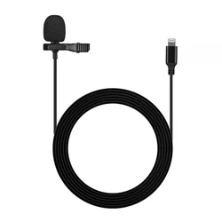 Lavalier Microphone Lighting Type C 3.5mm Jack Interface Mic Recording Lapel Collar Stylish Mini Throat Microphone