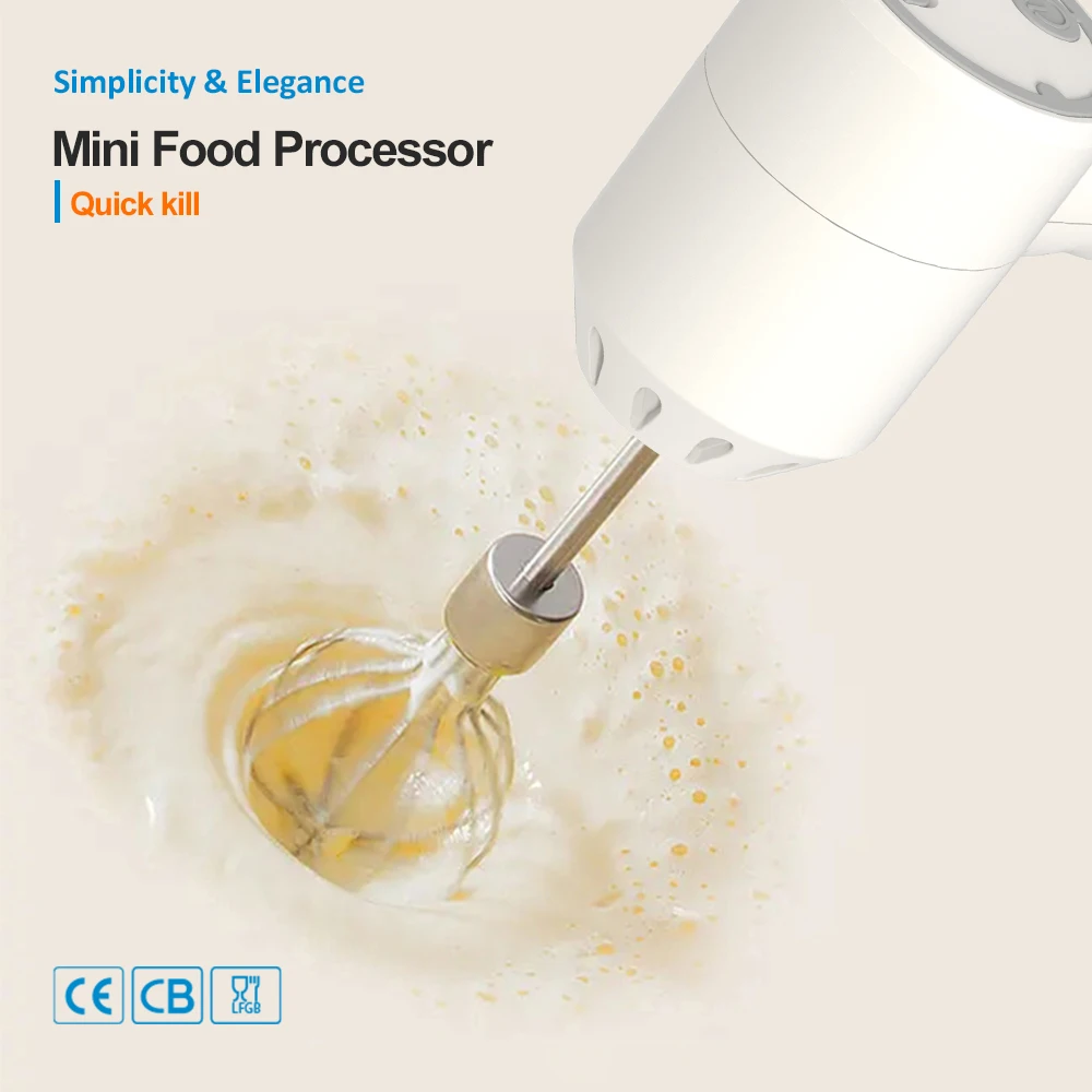 Hanging Style 3 Speeds Kitchen Cream Egg Starch Automatic Mini Usb Rechargeable Wireless Rotary Electric Egg Beater
