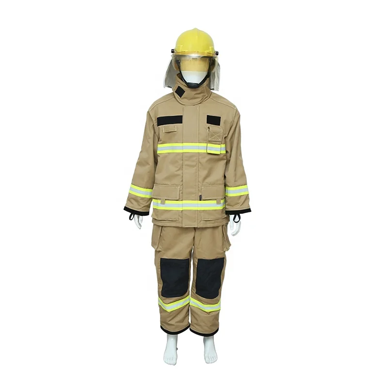 Индивидуальный оптовый Производитель EN469 желтый nomex fireman пожарные