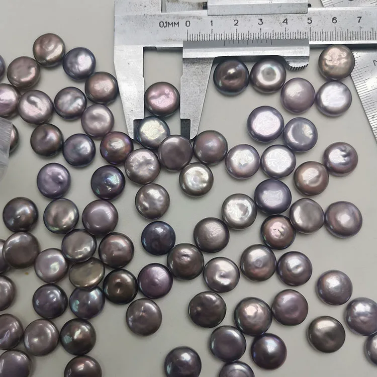 14-15mm Wholesale Real Natural Purple Loose Beads Pearls High Quality Big Coin Pearls