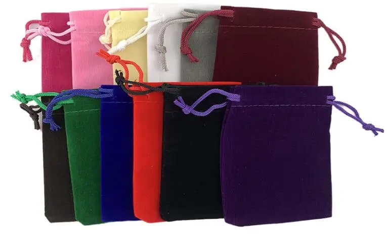 Huiran Wholesale Custom Drawstring Pouch Bag Velvet Bag for Jewelry Drawstring Pouch Bag Packing