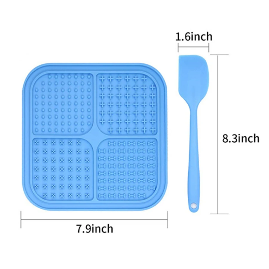 Slow Feed Pad Dog Treat Dispenser Dog Lick Mat Silicone Rubber Lick Mat Enrichment Lick Mat