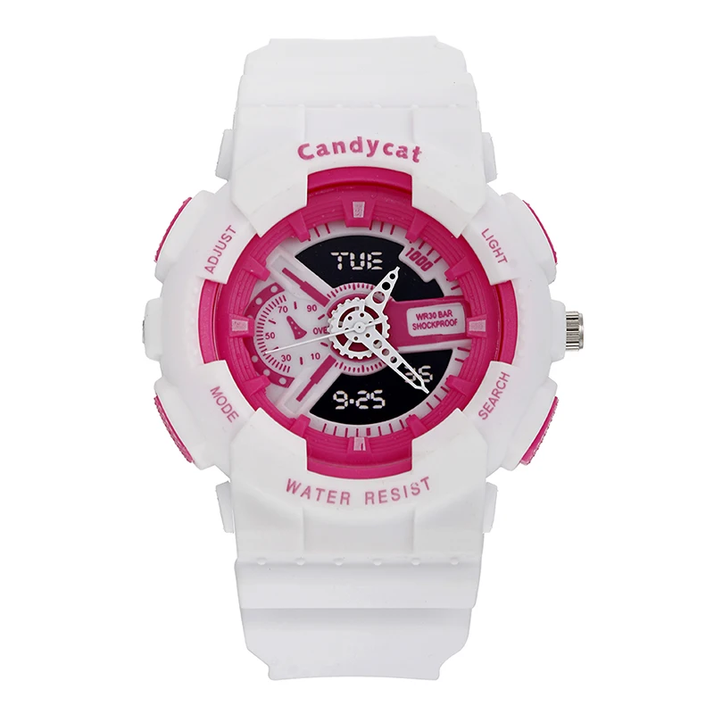 
Large Dial Silicone Watch Fashion Casual Sports Primary And Secondary School Watch 