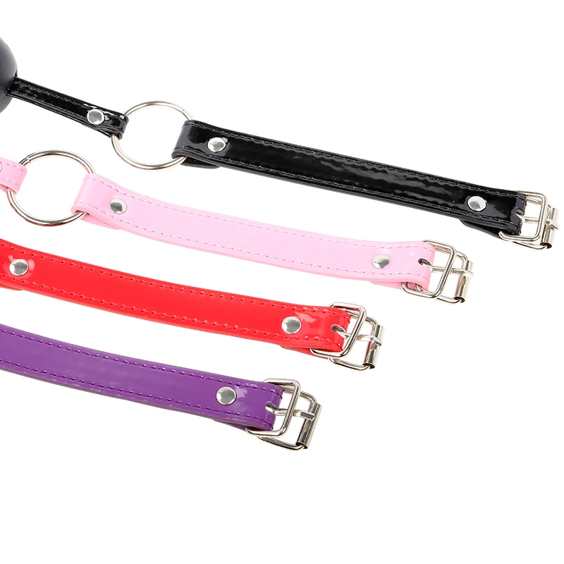 2021 New design silicone gag ball bdsm bondage bone ball ring gag without strap leather ball gag for animals