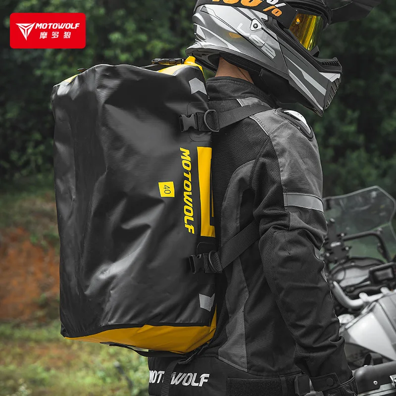 MOTOWOLF New motorcycle travel bag 40L 66L luggage bag for motorcycle bicycle waterproof motorcycle bag
