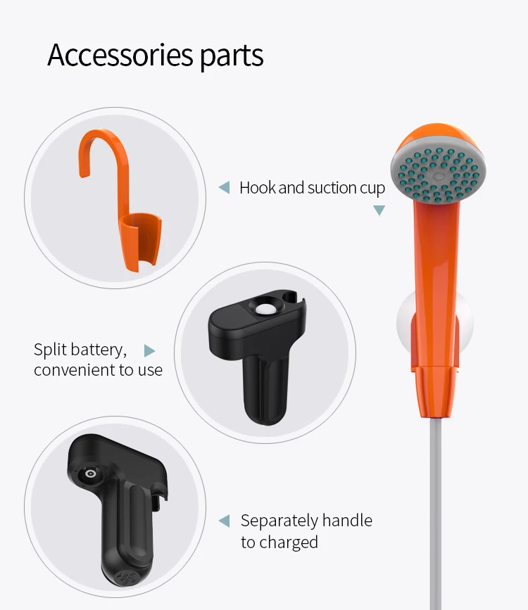 Travel Pet Dog Child Outdoor Bathing Portable Shower pump USB Rechargeable Shower