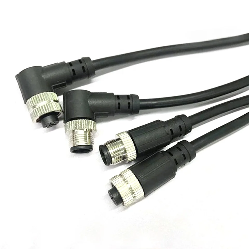 M8  M12 male and  Female metal waterproof cable connector