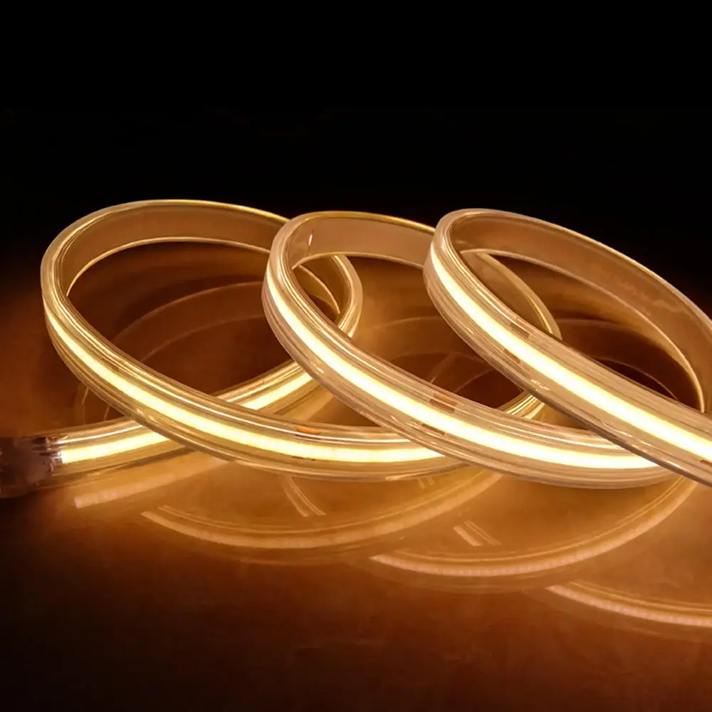 High Quality IP68 Waterproof Rgbw Cob Led Strip Light 3000K 4000K 6000K 320LEDs 12V 24V 220V Flexible Cob Rgb Led Strip