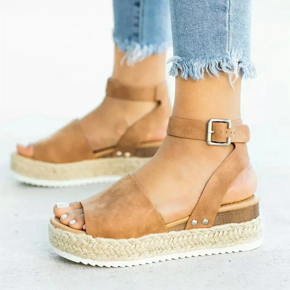 Spring Summer Shoes Women High Heels Elegant Ladies Wedges Shoes Brand Women Platform Woman Espadrille Wedge Heel Shoe