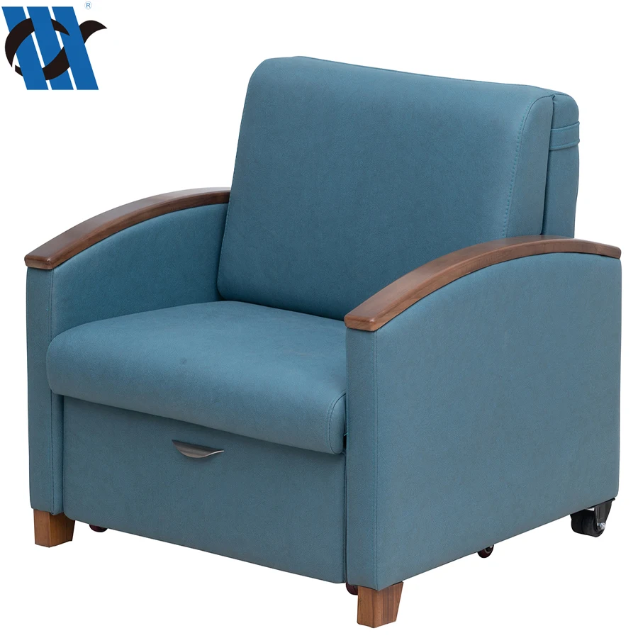 BDEC111 Medical Patient Accompany Sleep Reclining High Density Sponge Hospital Sofa Chair Bed