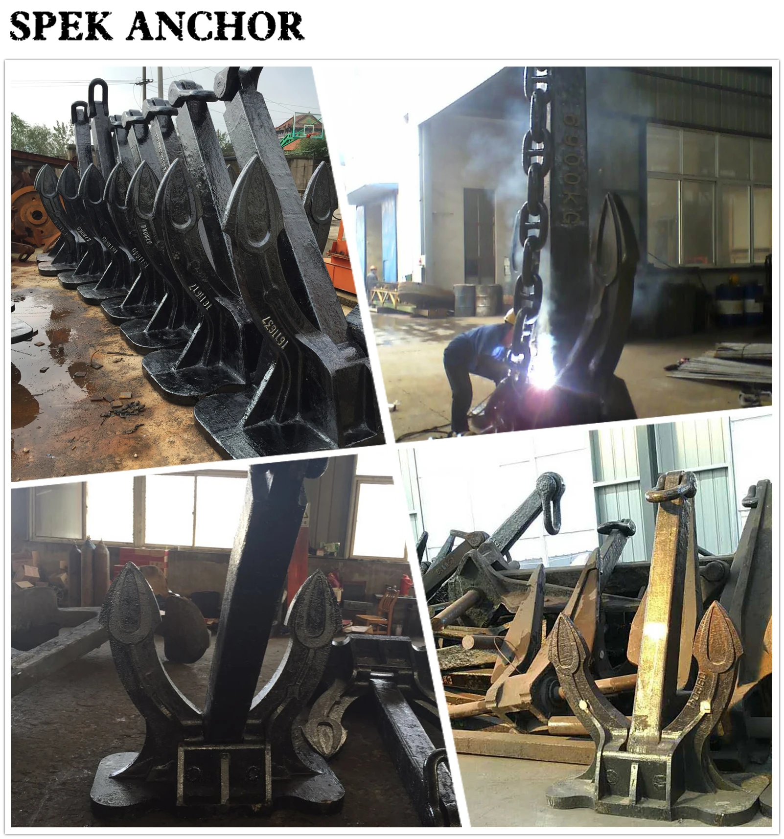 2850kg Ship Anchor Japan Stockless Anchor Cast Steel Spek Anchor for Ship