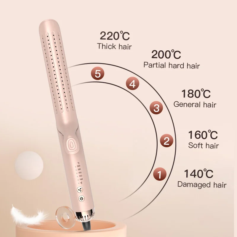 PTC Fast Heating 2 in 1 Cold Airflow Hair Styling Tools Professional straightener and hair curler