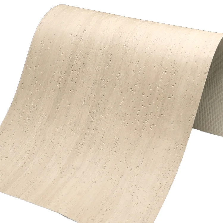 Outdoor fireproof flexible veneer mcm Travertine 4mm Thickness light mcm flexible exterior clay flexible