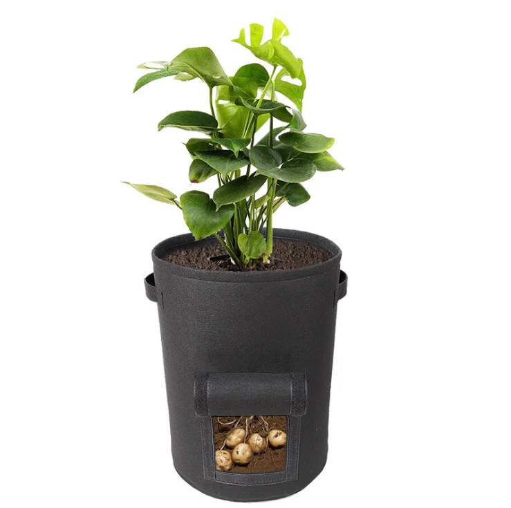 
Custom Logo Durable Felt Non Woven Potato Grow Bags Window Vegetable Growing Bag 