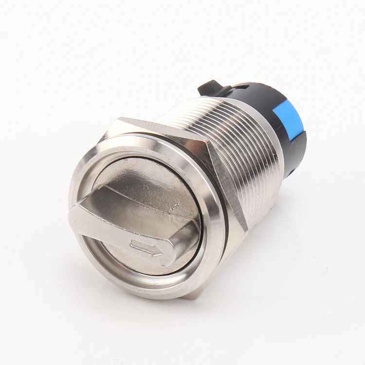 19mm 3 position waterproof metal Push button switch mechanical rotary switch