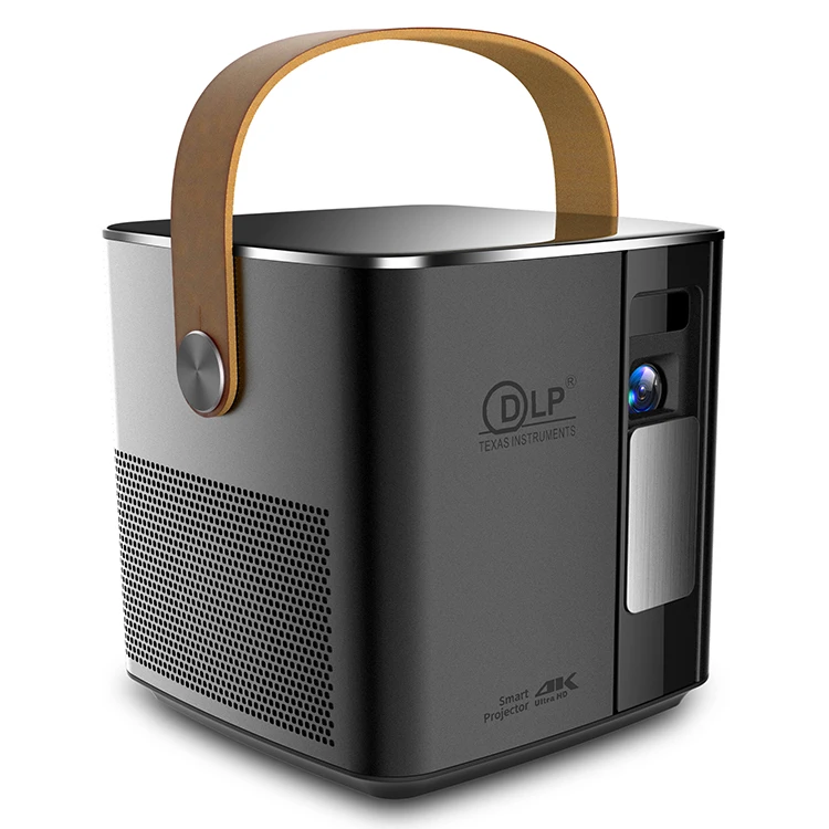 
Portable handle led outdoor projectors mini 4k wireless DLP home theater projector 