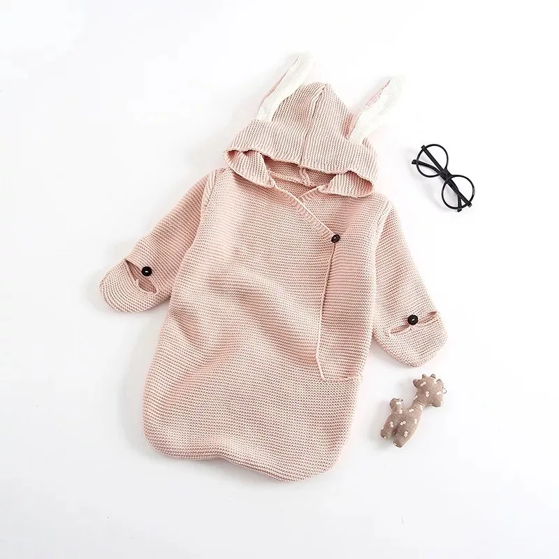  Light pink winter warm keeping 100% cotton newborn baby infant sleeping