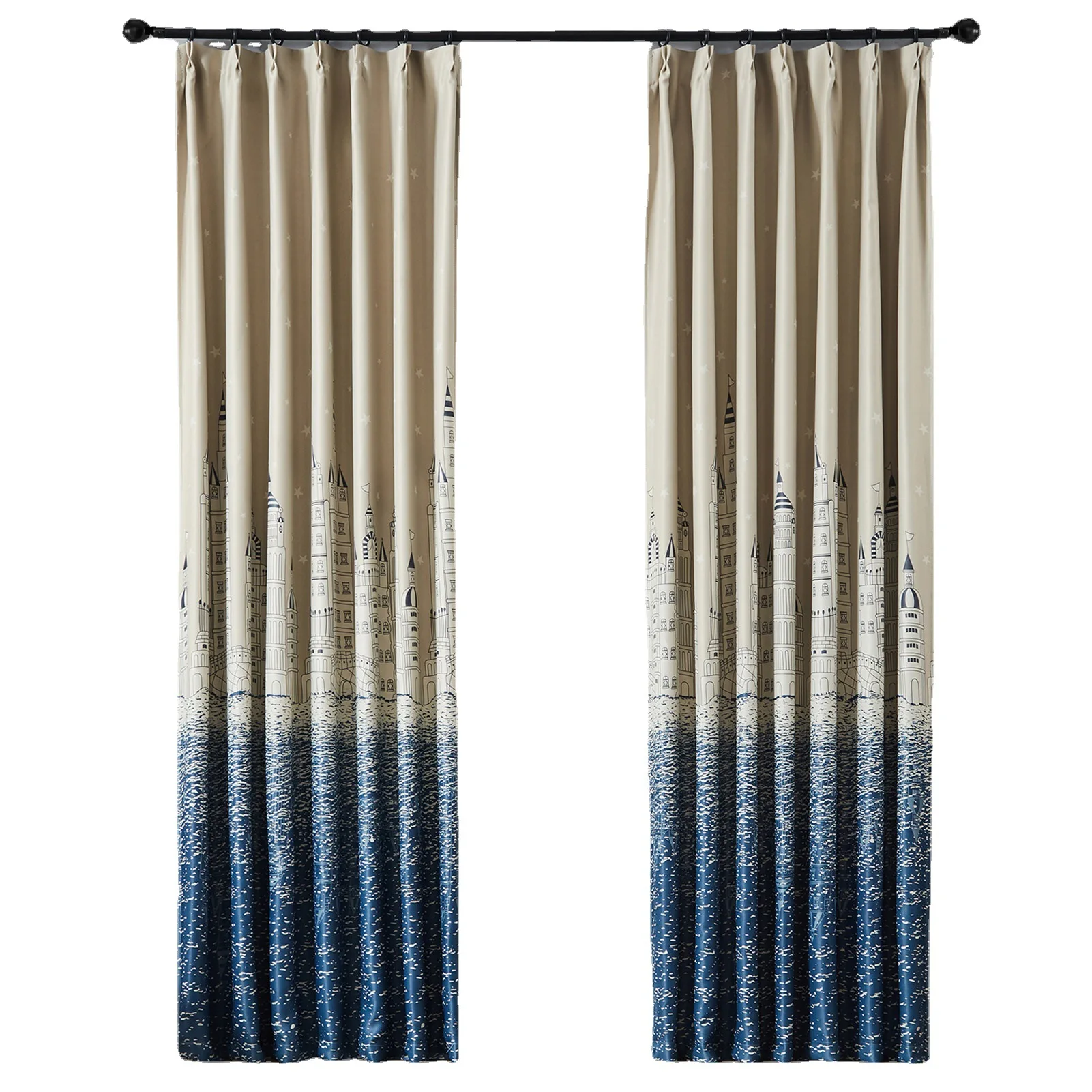 Wholesale 3d Luxury Custom Blackout Korea Simple Luxury Ningbo Jacquard Children Designs Fabric Curtains