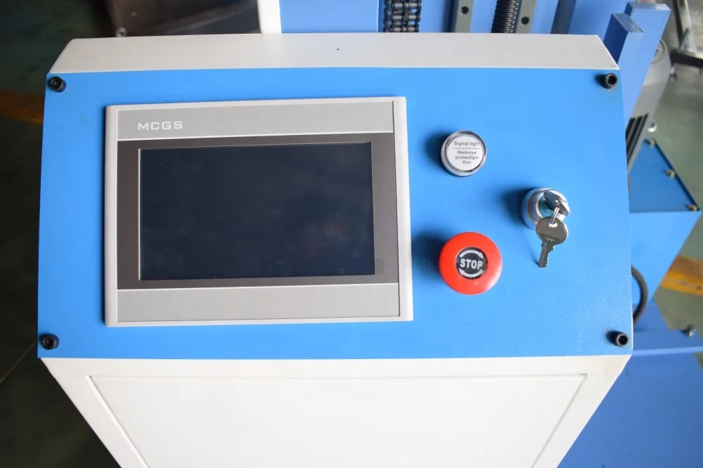 Hydraulic duck seam locker closer making machine air condition duct seam closer hvac duct duct folding machine display