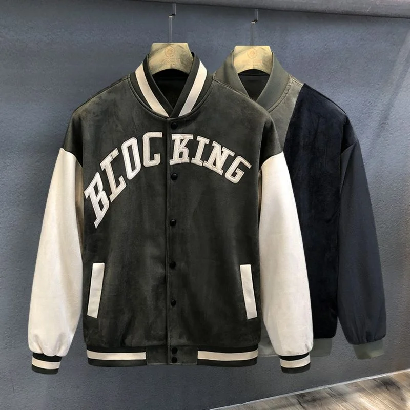 Men outerwear jacket 100% polyester windbreaker street jackets casual loose fit outdoor man jacket winter