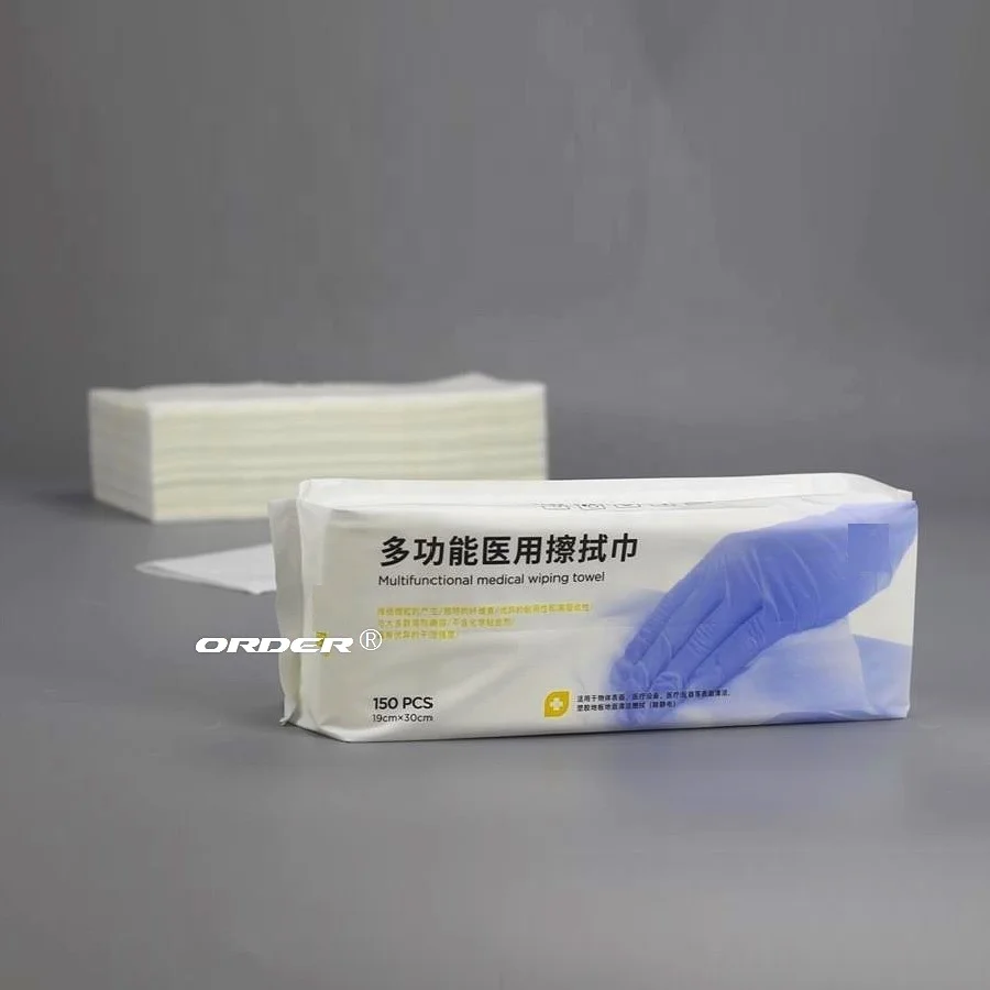 Hospital medical surgery patcent Spunlace non woven disposable dry hospital cleaning rags wipes