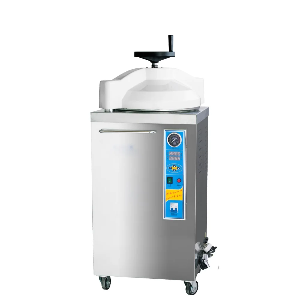 Stainless Steel Vertical Hand Wheel High Temperature Steam Sterilizer