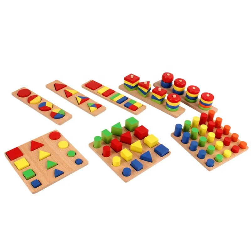 Wholesale Montessori Early Education Wooden Geometric Educational Toy Wooden Montessori Sorting Game Toys