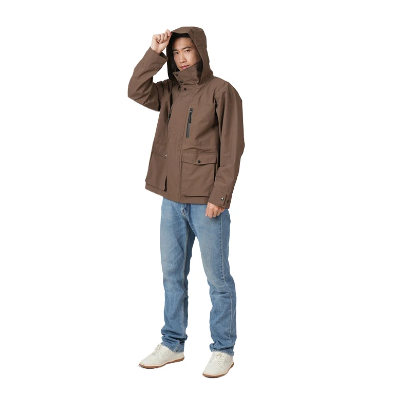 Men Waterproof breathable Adjustable Commercial Fishing Jacket with YKK zipper