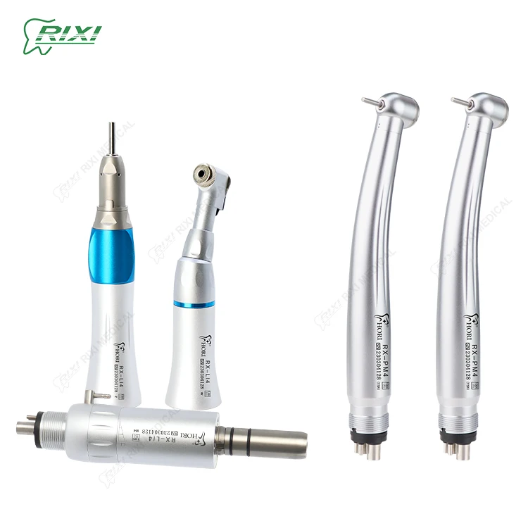Push Button Handpiece air Turbine Dental Kit 4 Holes Dental Handpiece Set