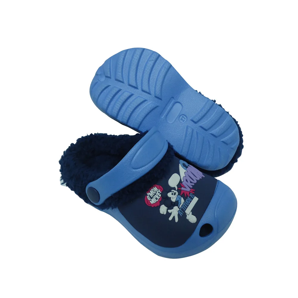 
ECO friendly custom warm indoor fur winter garden kid clogs 