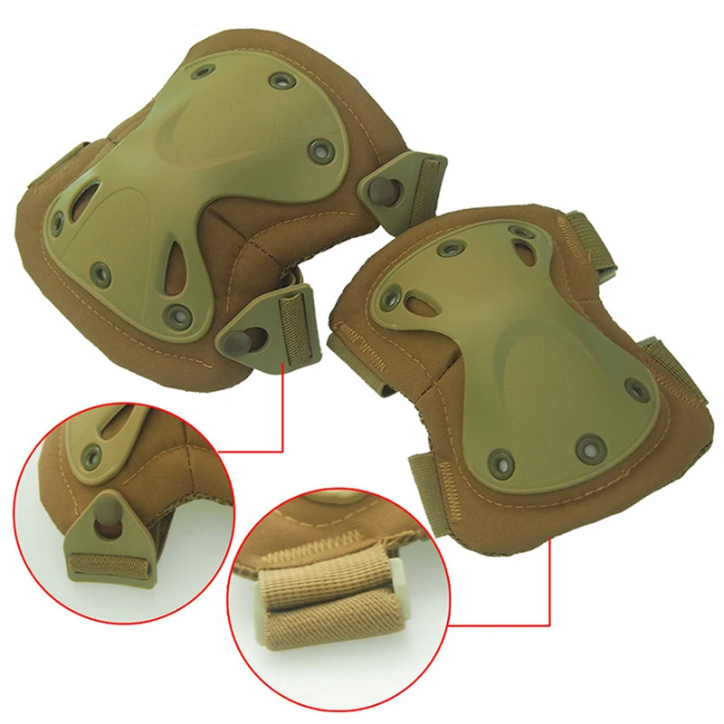 H02 Outdoor sports combat protective elbow knee pads tactical gear
