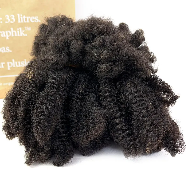 Unprocessed 100% Brazilian Virgin Human Hair Bulk Afro Kinky Human Hair Bulk For Dreadlocks
